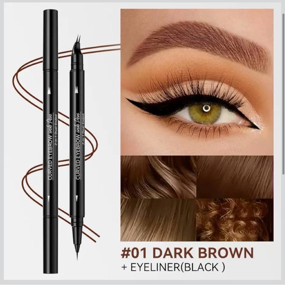 Black Eyelash Curler and Eyebrow Pencil Set - Picture 7 of 16